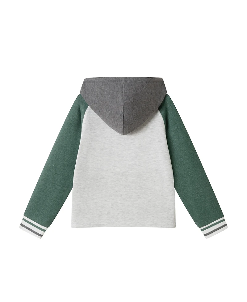 Andy & Evan Toddler Boys Toddler/Child Green Raglan Hoodie Tee