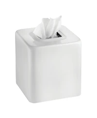 mDesign Metal Square Modern Tissue Box Cover Holder for Bathroom, 4 Pack