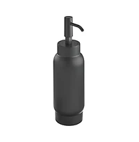 iDesign Stainless Steel Soap Dispenser for Bathroom or Kitchen Countertop, Black