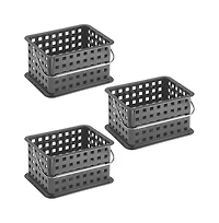 iDesign Small Stackable Shower Caddy Basket, Set of 3, Gray, Made in Usa