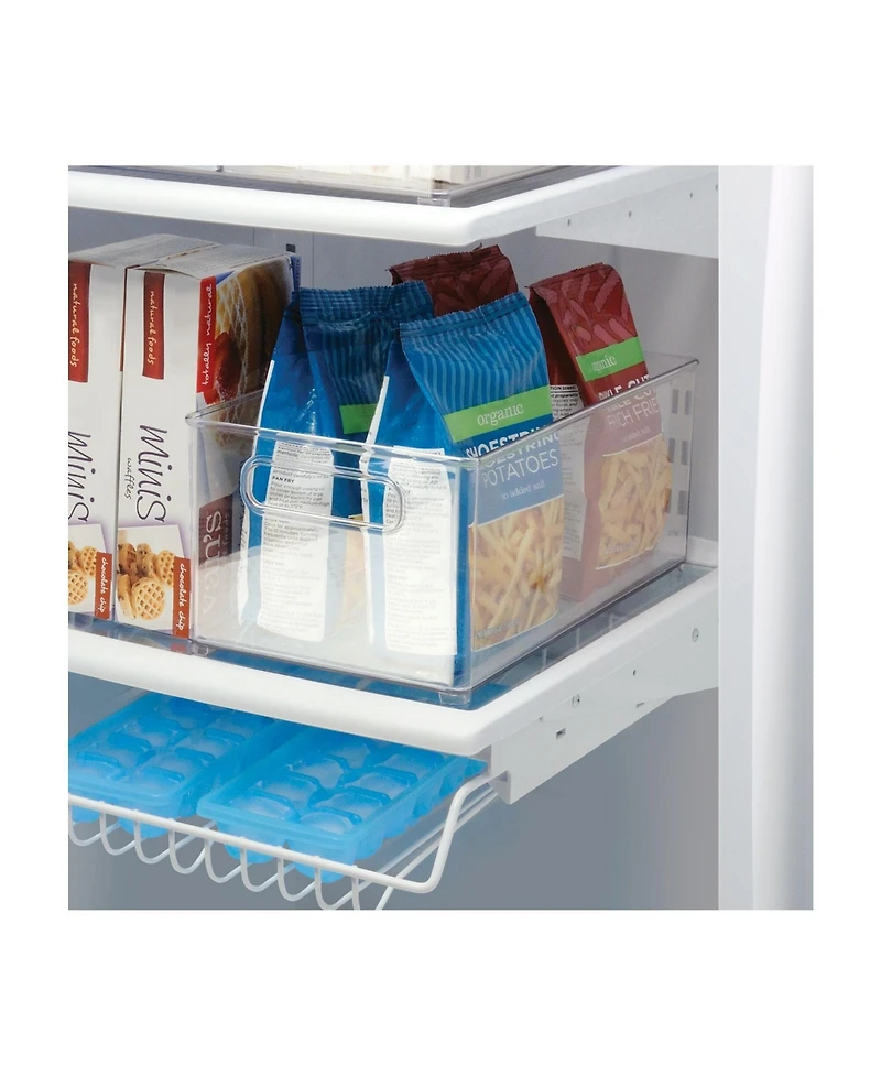 iDesign Plastic Stackable Fridge Bin with Handles, Clear, Made in Usa