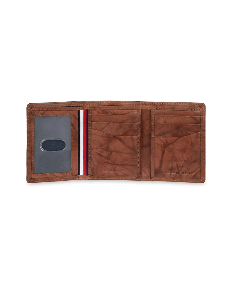 Tommy Hilfiger Men's Ribbon Striped Trifold Wallet