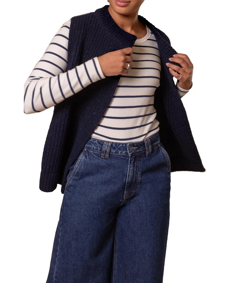 Celtic & Co. Women's Donegal Ribbed Crew Neck Waistcoat