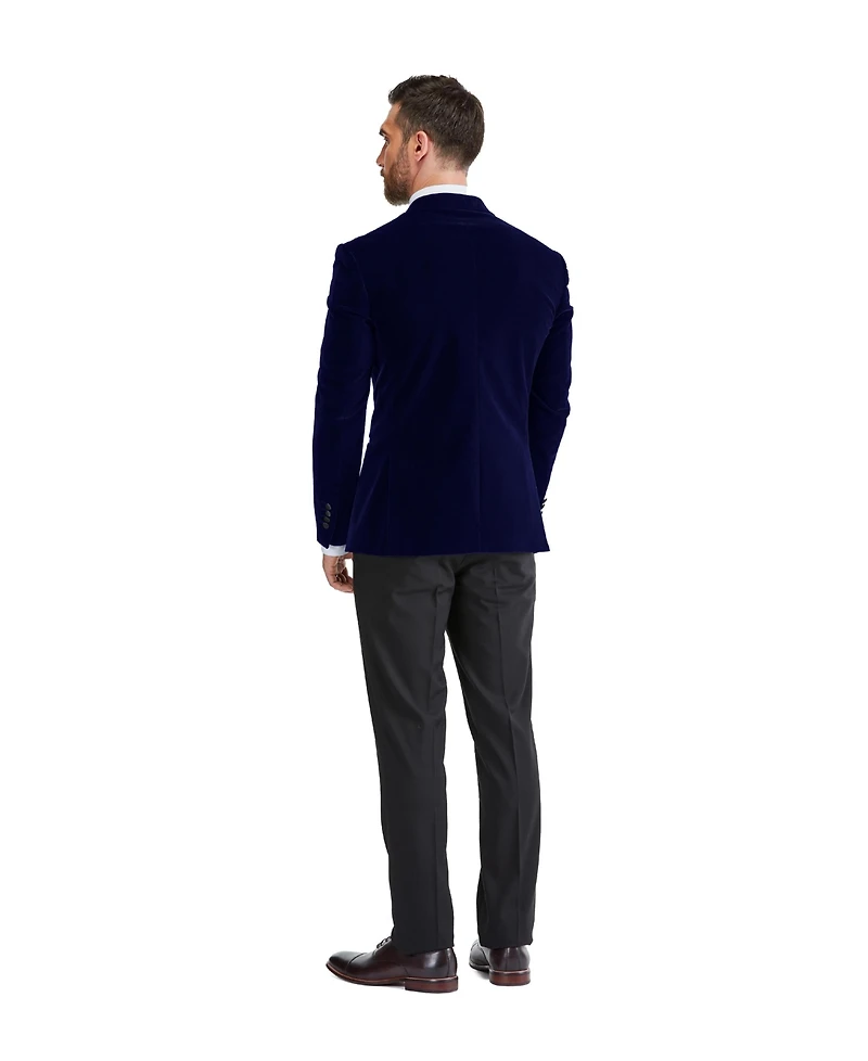 Braveman Men's 2-Piece Velvet Birdseye Lapel Slim-Fit Tuxedo