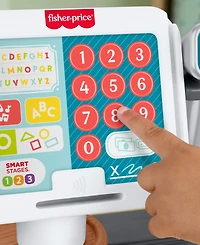Fisher Price Laugh and Learn Count and Shop Cash Register Electronic Toddler Learning Toy, 20 Pieces