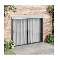 Door Canopy Gray and Transparent 137.8"x29.5" Polycarbonate