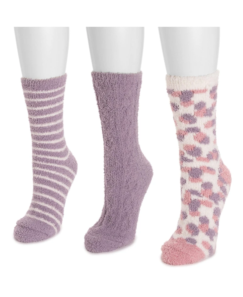 Muk Luks Women's Cozy Crew Sock 3 Pack