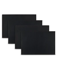Dainty Home Hudson Reversible Premium Faux Leather 12" x 18" Rectangular Placemats Set of 4