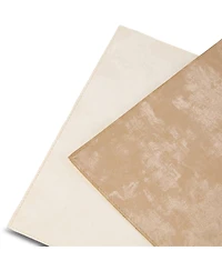 Dainty Home Velvet Reversible Premium Faux Leather 12" x 18" Rectangular Placemats Set of 4