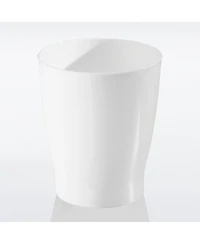 iDesign Small Round Plastic Bathroom Trash Can - Set of 4 - White - Made in Usa