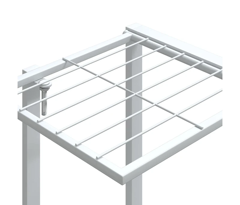 vidaXL Flower Stand White Powder-coated iron Tall Decorative Inlays