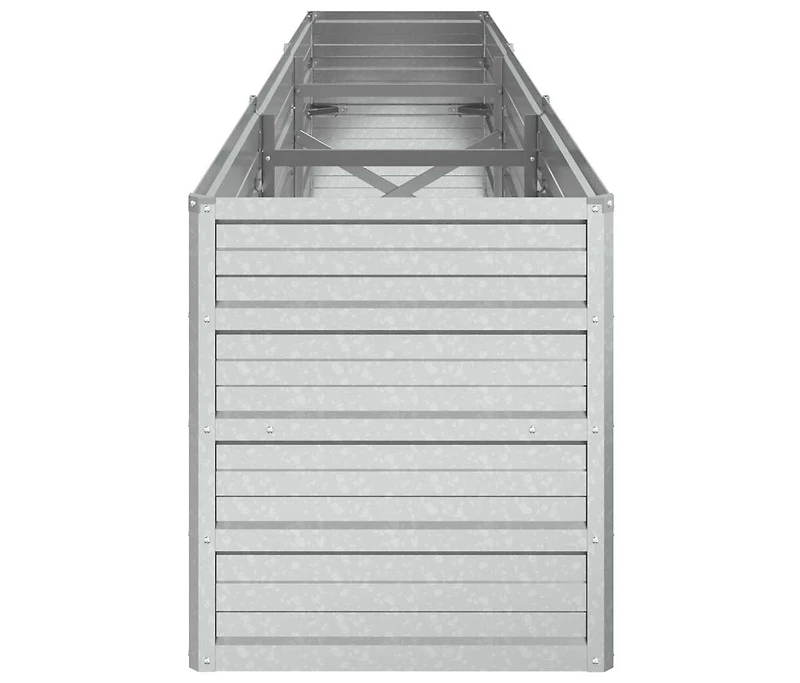 Garden Raised Bed Silver Galvanized Steel Large Durable