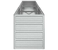 Garden Raised Bed Silver Galvanized Steel Large Durable