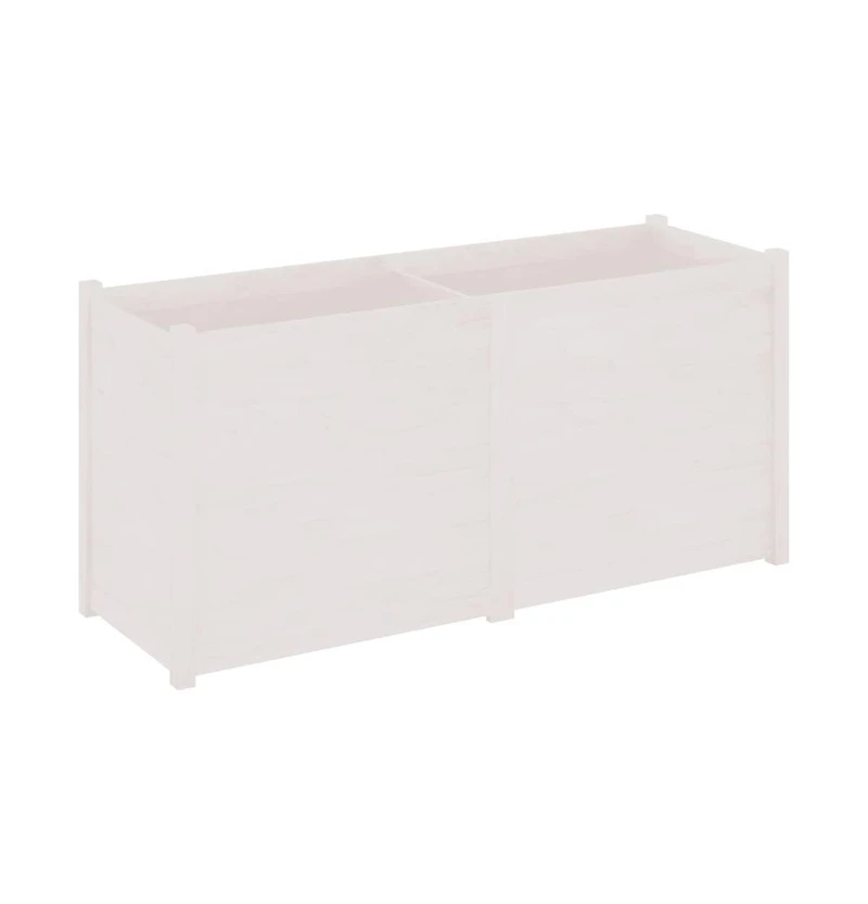Garden Planter White Solid Pinewood Large Durable