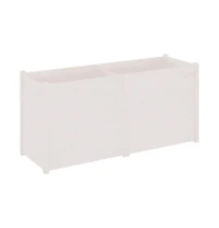Garden Planter White Solid Pinewood Large Durable