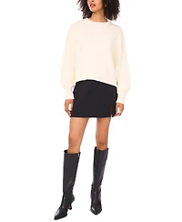 1.state Women's Long Sleeve Drop Shoulder Sweater
