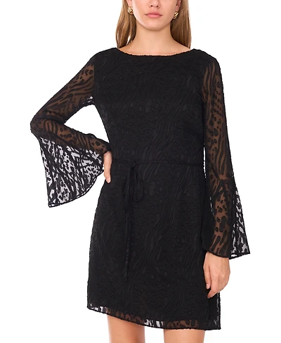 1.state Women's Cowl Back Bell Sleeve Mini Dress