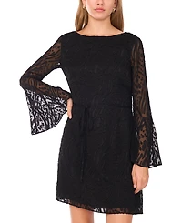 1.state Women's Cowl Back Bell Sleeve Mini Dress