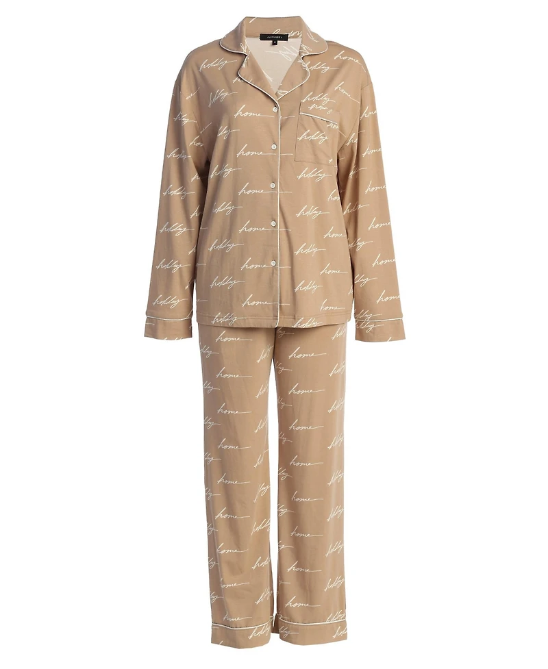 Jluxlabel Red Home For The Holidays Adult Pajama Set