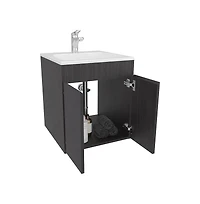 Tuhome Bathroom Vanity 45 Meka Black Mdf