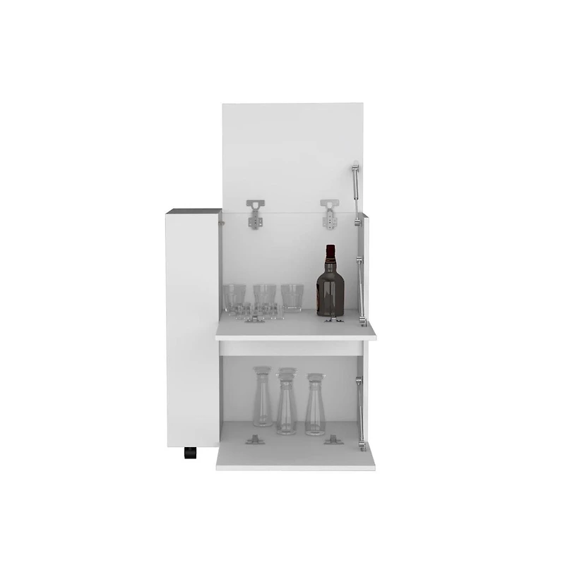 Tuhome Arlet Kitchen Island White/Macadamia Mdf