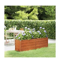 Garden Raised Bed Rusty 63"x15.7"x17.7" Corten Steel
