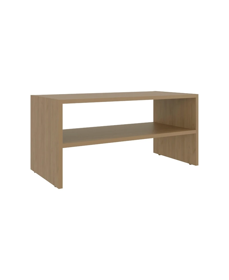 Fm Furniture Shoe Rack, 2 Open Shelves, Low Horizontal Design, Freestanding Unit, Bedroom Use, Wenge