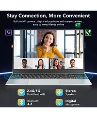 Kuu 15.6 Inch Laptop, Gaming Laptop, Laptops 24GB 1TB Ssd, Lap top Computer N5095, Traditional Laptops Computers 180 Angle Opening, Lap top Fingerprin