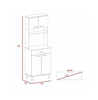 Tuhome Della 60 Pantry White Mdf