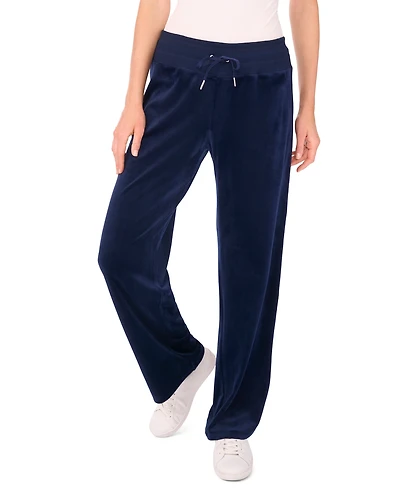 Vince Camuto Women's Velour Drawstring-Waist Straight-Leg Pants