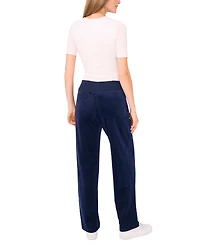 Vince Camuto Women's Velour Drawstring-Waist Straight-Leg Pants