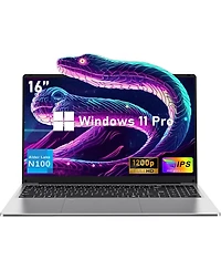 Kuu 16 Inch Laptop Computer, Gaming Laptop, 16GB Ram 1TB Ssd, N100 Processor, Fhd 1920 1200, 180° Open, Backlit Keyboard, Windows 11 Pro, Fingerp