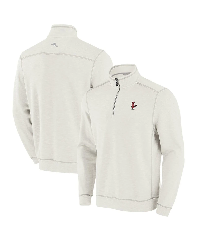 Tommy Bahama Men's Cream St. Louis Cardinals Sport Tobago Bay Tri-Blend Half-Zip Sweatshirt