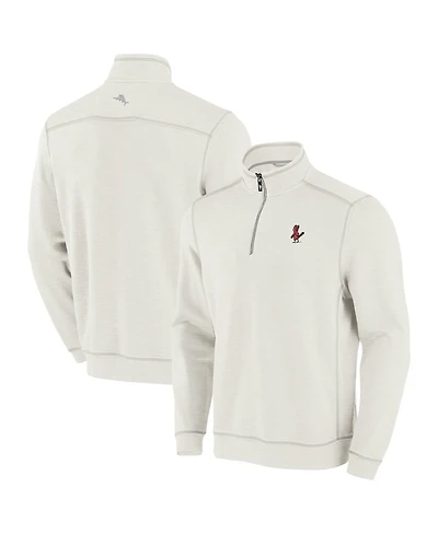 Tommy Bahama Men's Cream St. Louis Cardinals Sport Tobago Bay Tri-Blend Half-Zip Sweatshirt