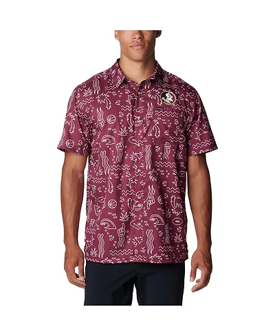 Columbia Men's Garnet Florida State Seminoles Super Slack Tide Omni-Wick Button-Up Shirt