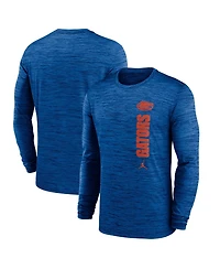 Jordan Men's Royal Florida Gators 2024 Sideline Velocity Performance Long Sleeve T-Shirt