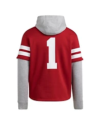 Adidas Men's Red Nebraska Huskers Jersey Pullover Hoodie