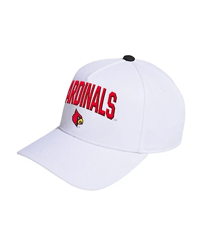 Adidas Men's and Women's White Louisville Cardinals Locker Room A-Frame Adjustable Hat