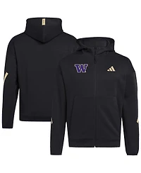 Adidas Men's Black Washington Huskies Z.n.e. Full-Zip Hoodie
