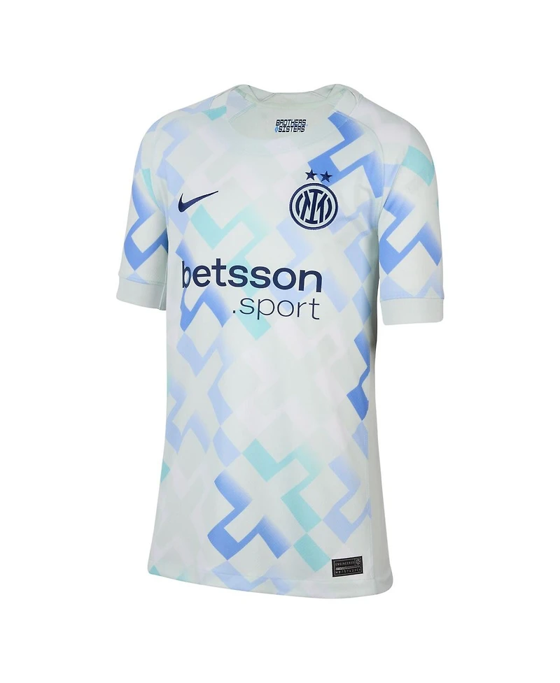 Nike Big Boys and Girls Aqua Inter Milan 2025/26 Away Replica Jersey