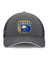 Fanatics Men's Gray Buffalo Sabres Authentic Pro Home Ice Trucker Adjustable Hat