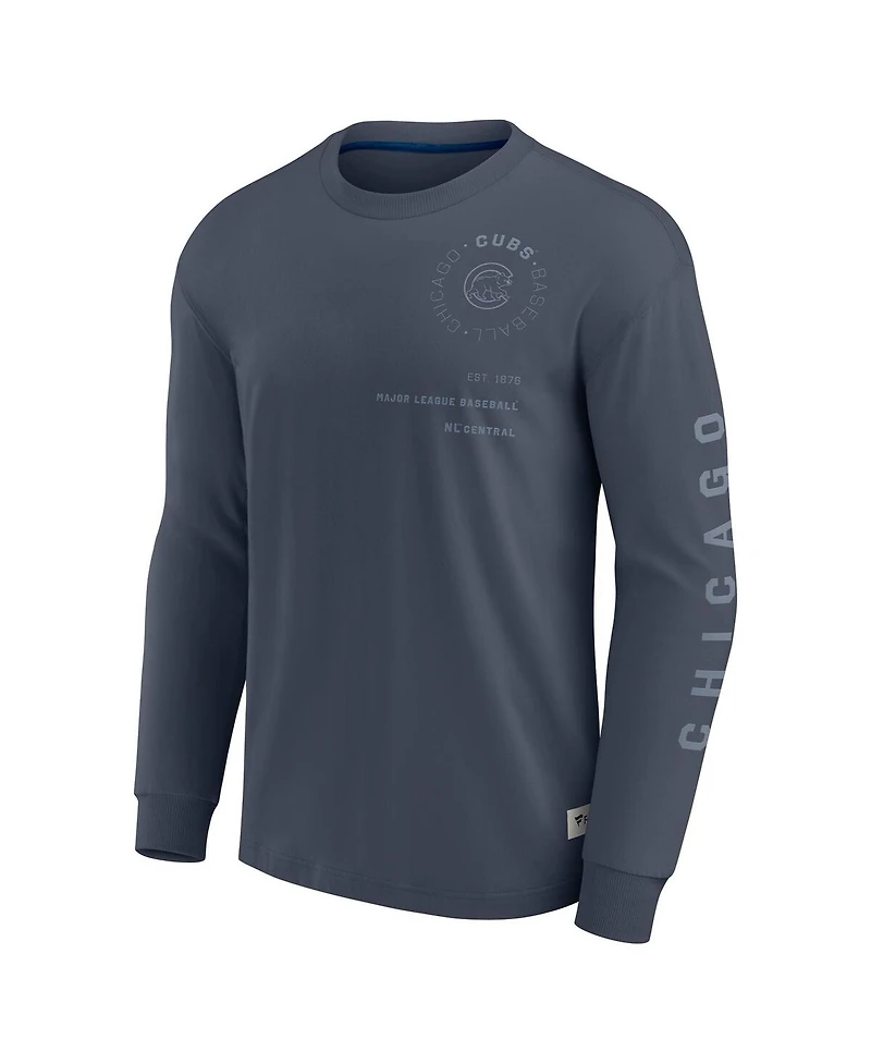 Fanatics Men's Blue Chicago Cubs Elements Future Ground Tonal Info Long Sleeve T-Shirt