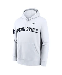 Nike Men's White Penn State Nittany Lions 2025 Sideline Club Fleece Pullover Hoodie