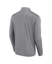 Fanatics Unlabeled Men's Heather Gray Oklahoma Sooners Head-to-Head Quarter-Zip Pullover Sweatshirt