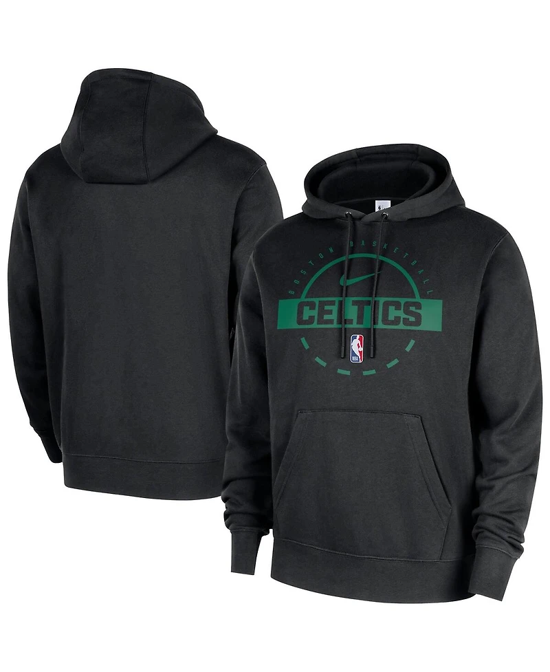 Nike Men's Black Boston Celtics 2025/26 Authentic Practice Club Pullover Hoodie