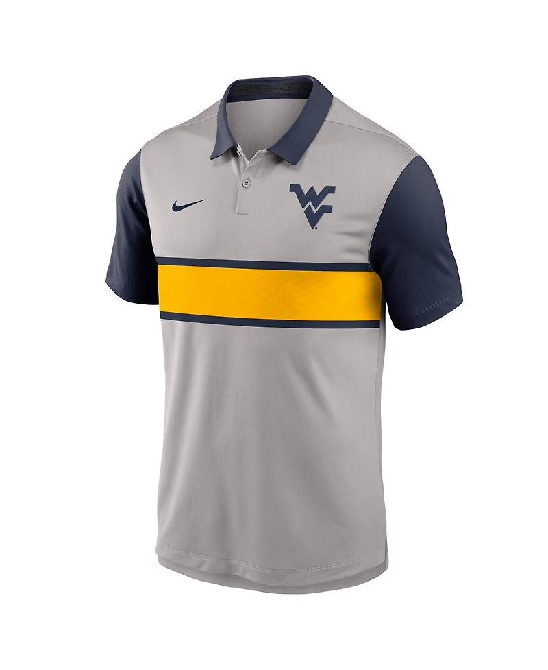 Nike Men's Gray/Navy West Virginia Mountaineers Vapor Performance Polo Shirt