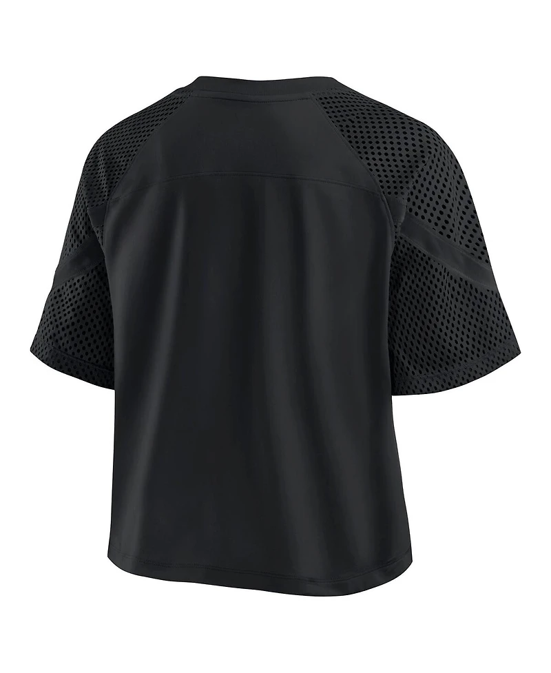 Fanatics Women's New Orleans Saints Oversized Raglan V-Neck Blackout Fashion Jersey