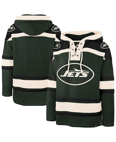 '47 Brand Men's Dark Green New York Jets Superior Lacer Hoodie
