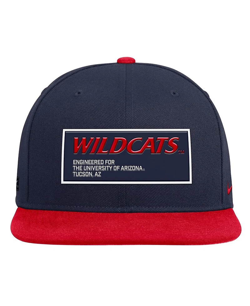 Nike Men's Navy/Red Arizona Wildcats 2025 On-Field Patch Pro Dri-fit Snapback Hat