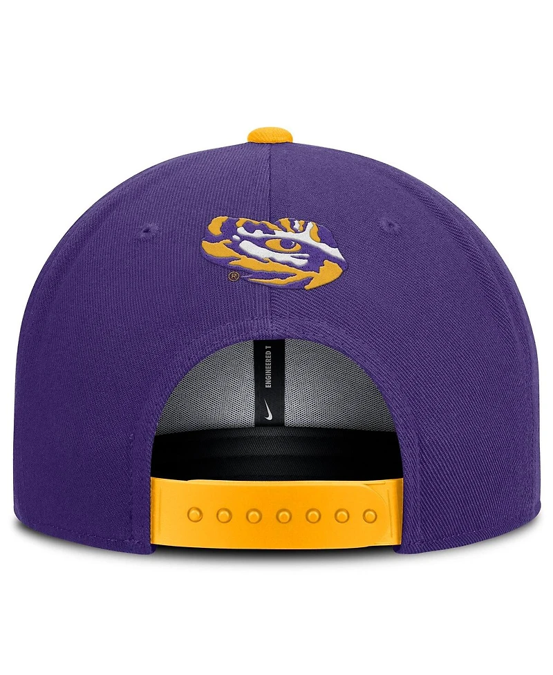 Nike Men's Purple/Gold Lsu Tigers 2025 On-Field Patch Pro Dri-fit Snapback Hat